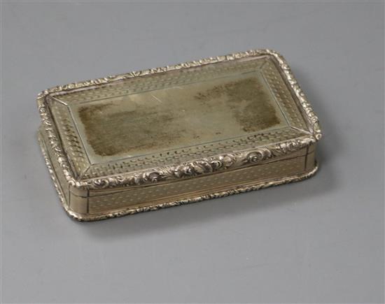 An early Victorian Nathaniel Mills silver snuff box, Birmingham, 1838, 68mm.